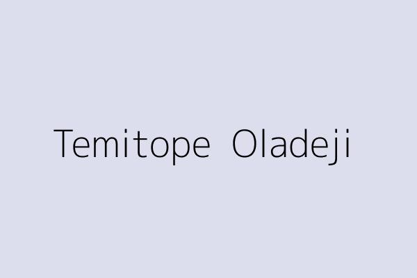 Temitope  Oladeji 